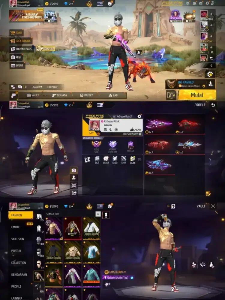 akun FF Ready jual akun Free Fire murah murah 100% Asli Tepercaya