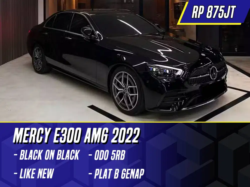 Mercedes Benz E300 AMG 2022 Black Hitam Mercy E 300