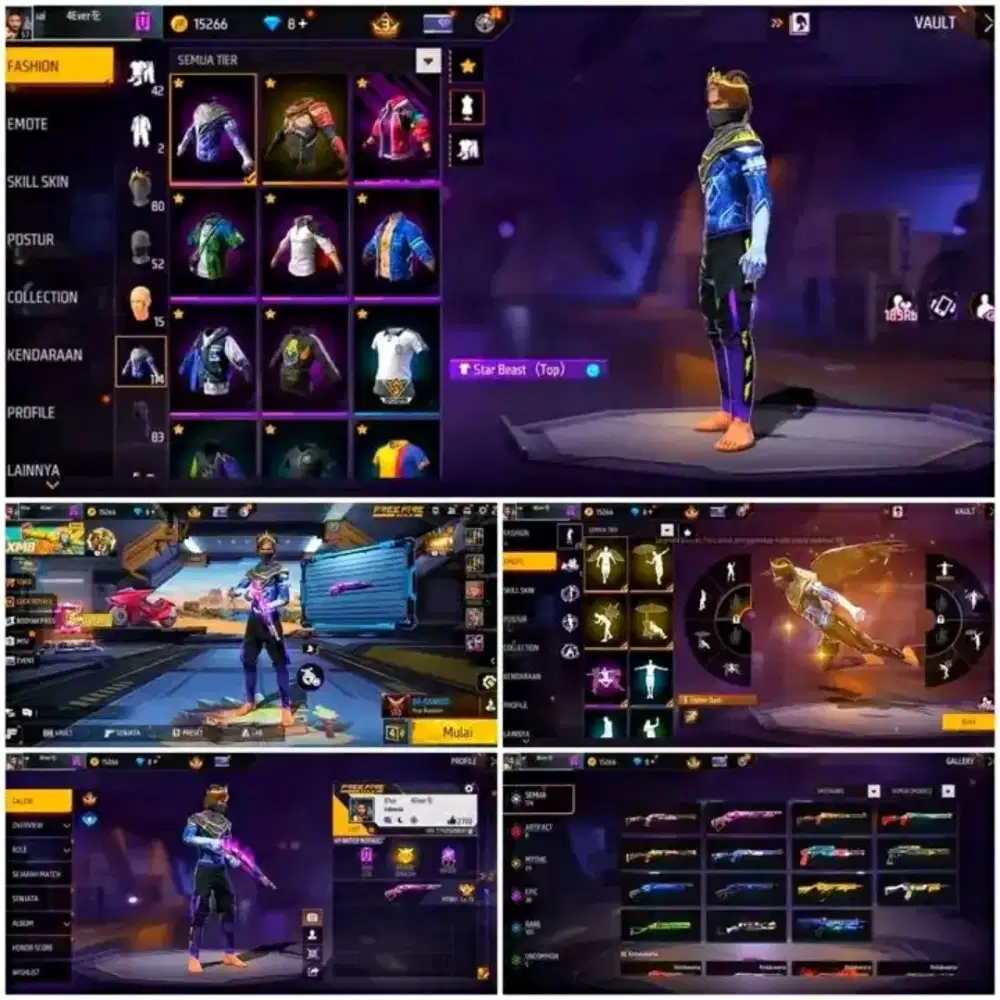 akun FF Ready jual akun Free Fire murah murah 100% Asli Tepercaya