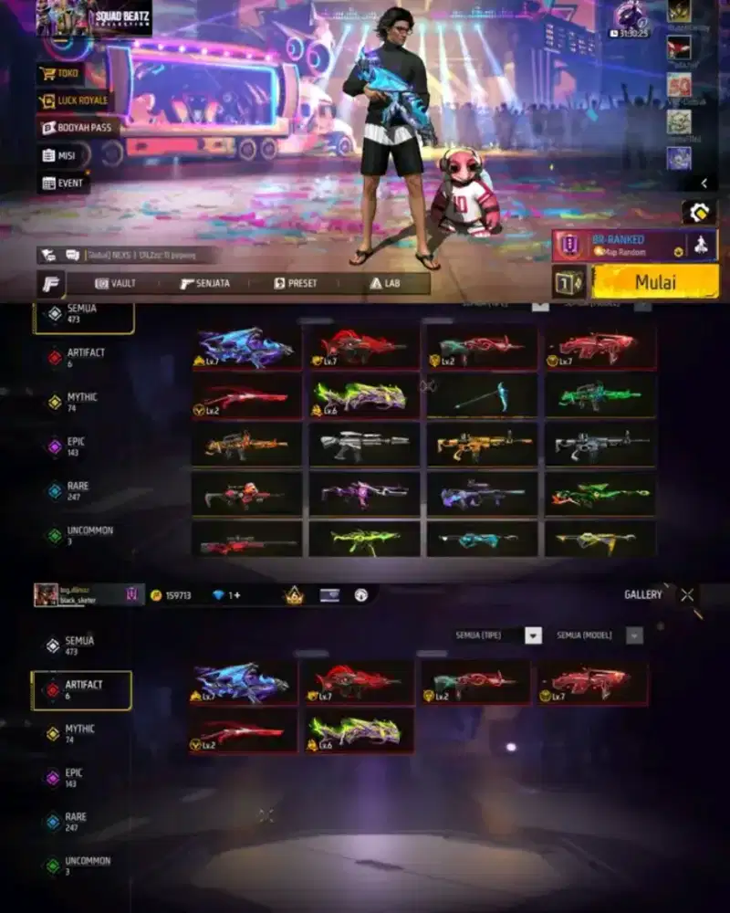 akun FF Ready jual akun Free Fire murah murah 100% Asli Tepercaya