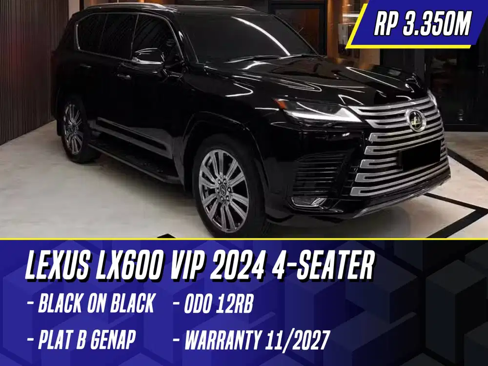 Lexus LX600 VIP 2+2 2024 4 Seater Black Hitam LX 600