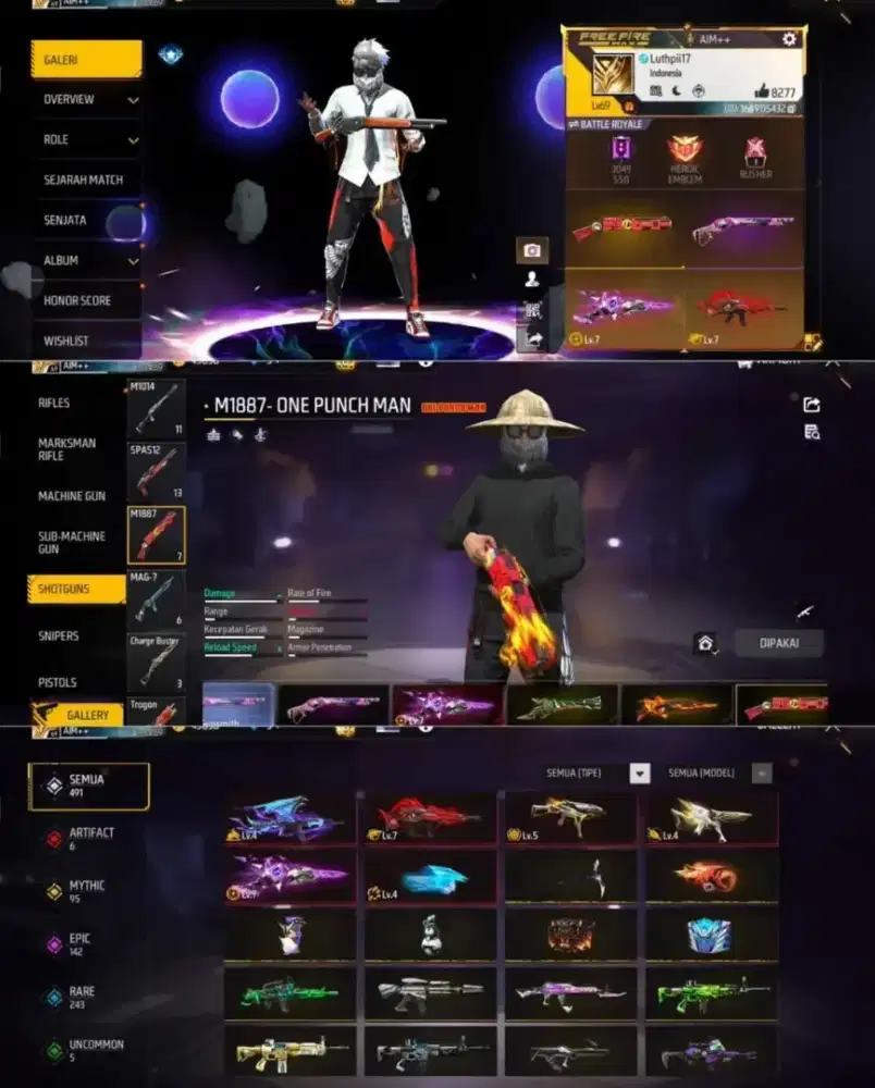 akun FF Ready jual akun Free Fire murah murah 100% Asli Tepercaya