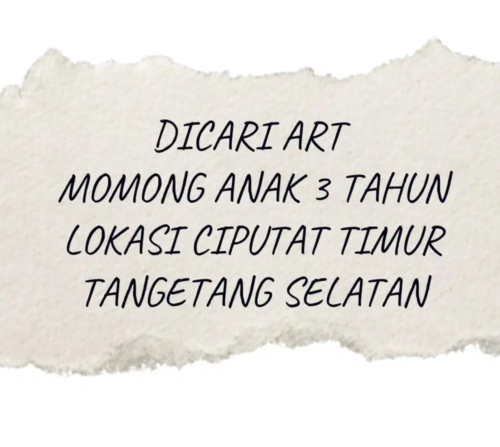 DICARI ART MOMONG ANAK PP