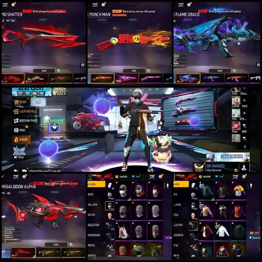 akun FF Ready jual akun Free Fire murah murah 100% Asli Tepercaya