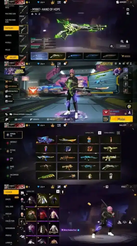 akun FF Ready jual akun Free Fire murah murah 100% Asli Tepercaya