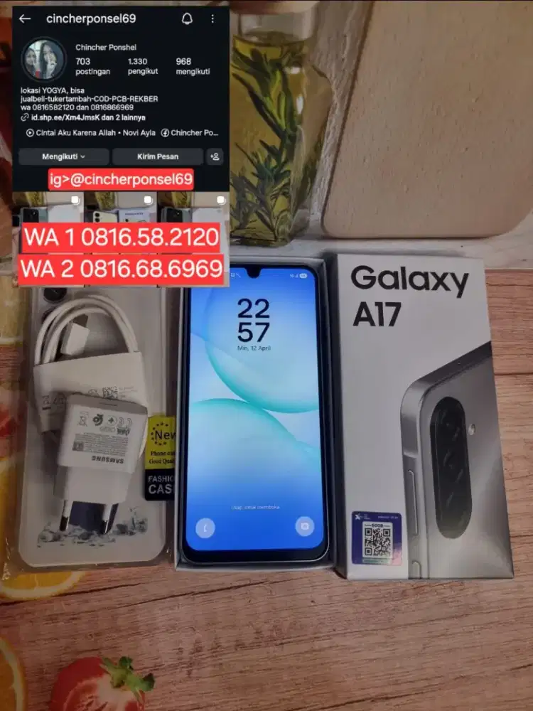 Jual hp likeNEW SAMSUNG A17 8/256 istimewa MULUS Grns 12 2026