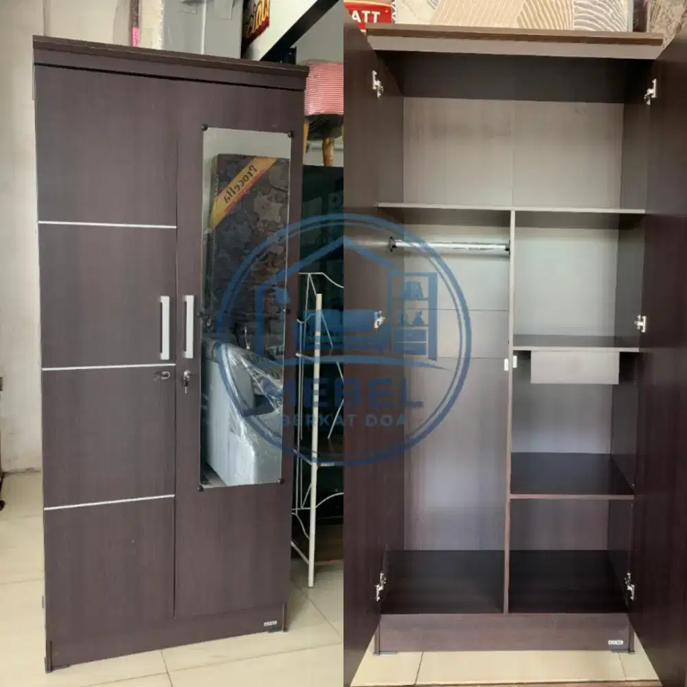 LEMARI 2PINTU MELODY COKLAT