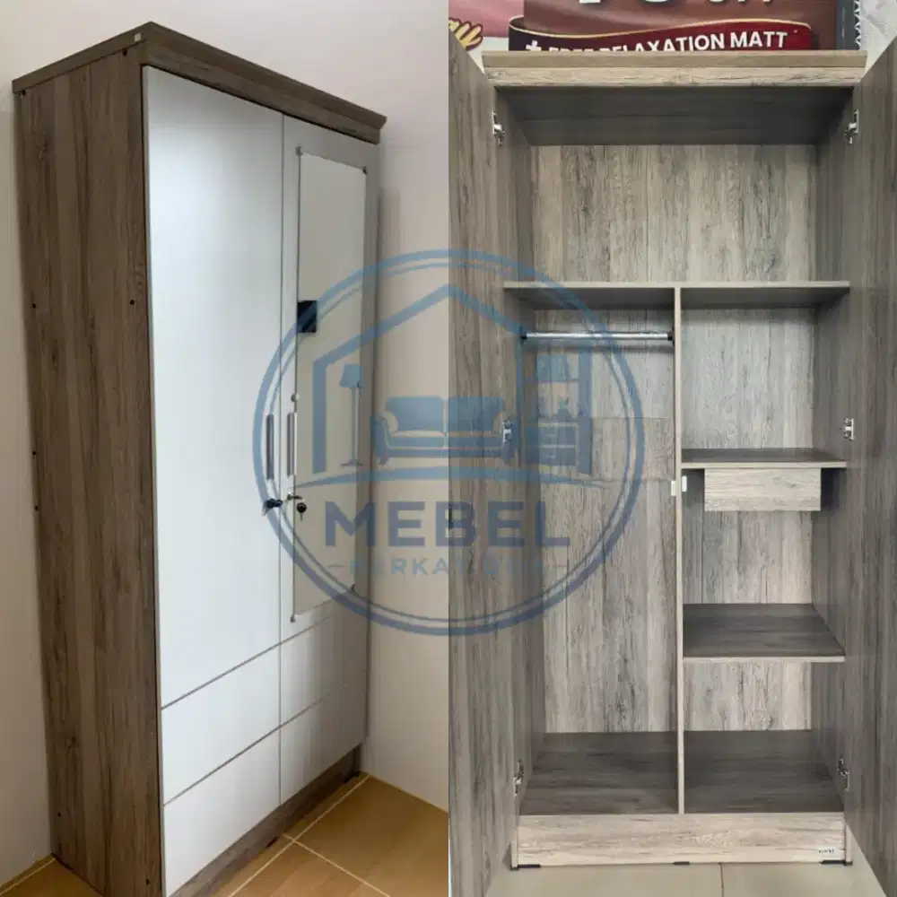 LEMARI 2PINTU ABU MELODY