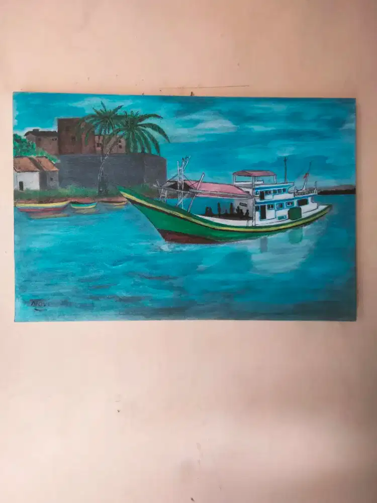 Lukisan perahu nelayan