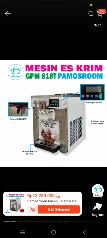 Mesin Es Krim Pamosmesin