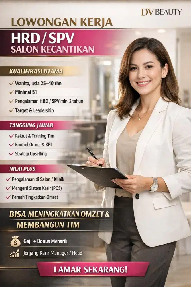 HRD and supervisor salon kecantikan