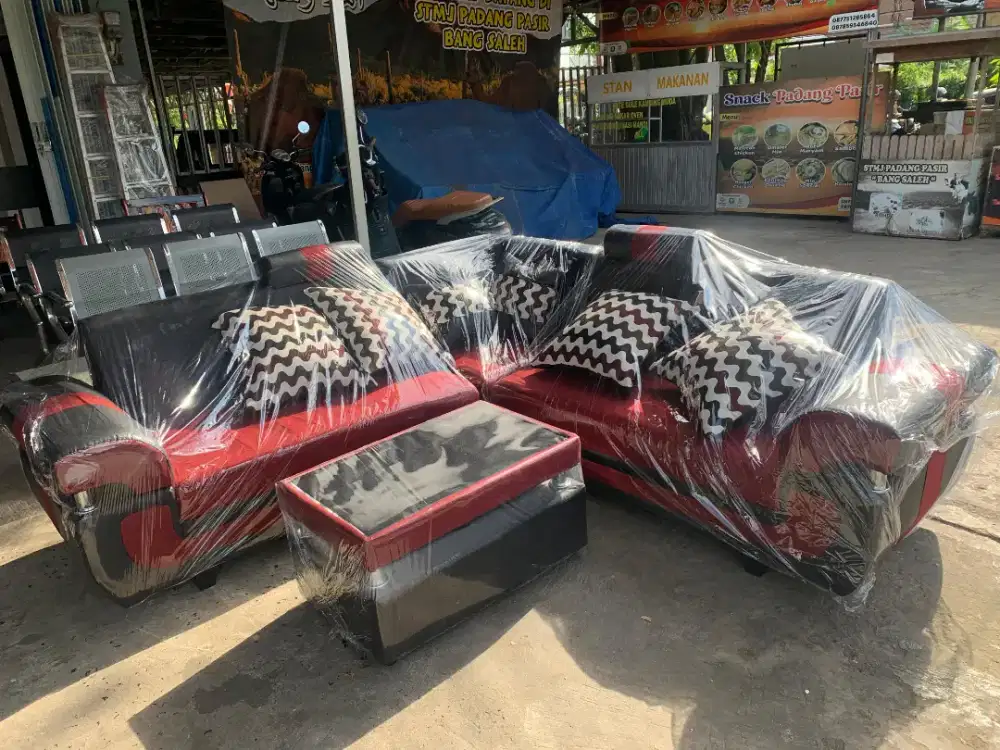 SOFA L MERAH TANGAN BULAN SABIT