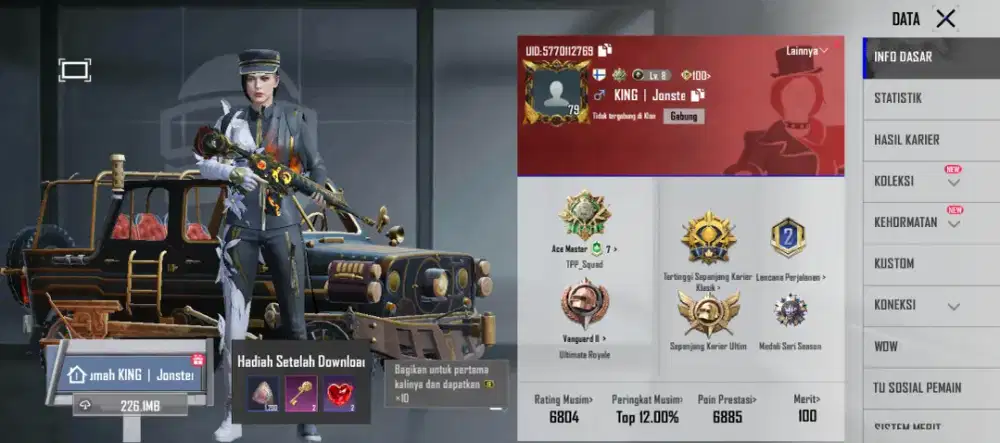 JUAL AKUN PUBG 650 NEGO