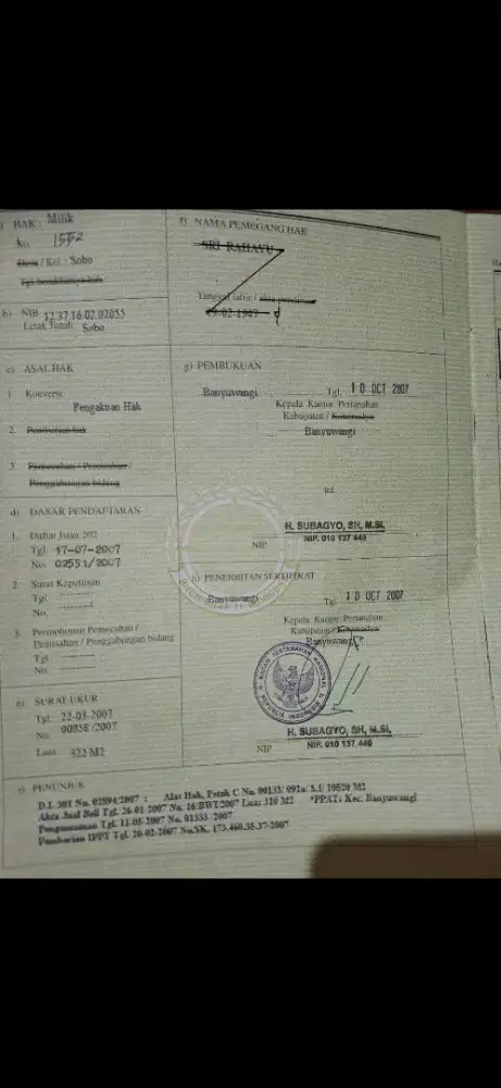 Dijual Tanah kapling timur hotel santika