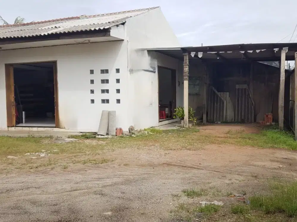 Disewakan Tanah Kavling Pinggir Jalan Utama Bonus Bangunan Untuk Usaha di Ujung Harapan Kaliabang Tengah Bekasi