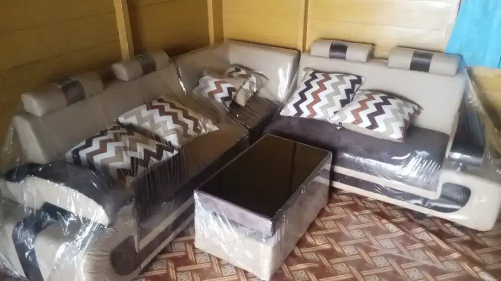 SOFA L COKLAT TANGAN PESAWAT