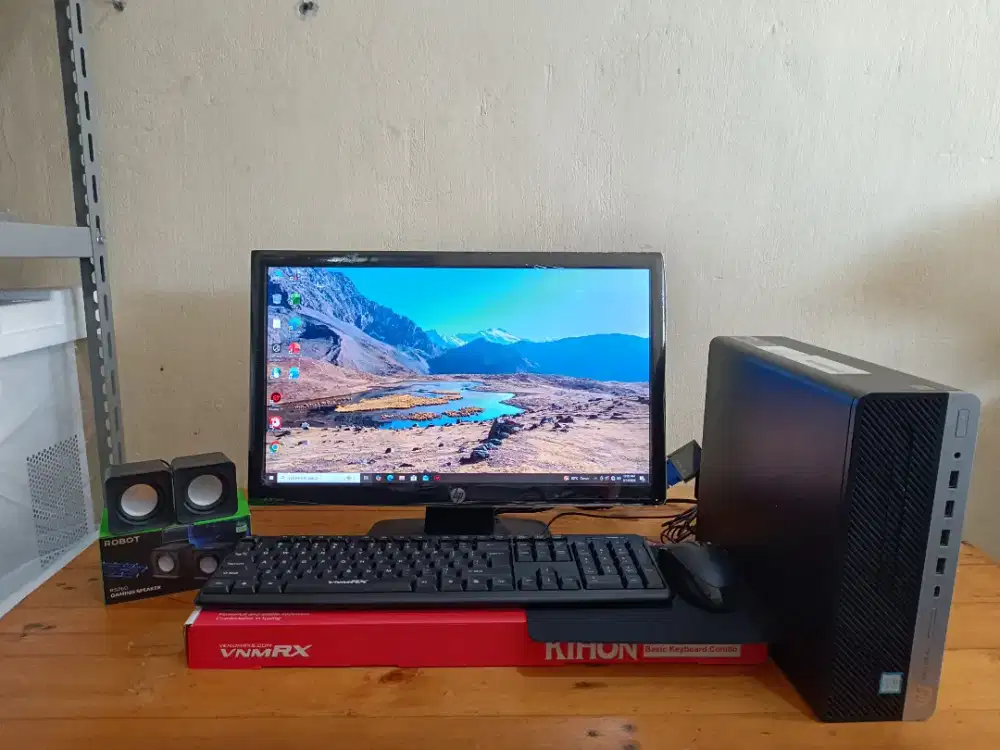 PC BUILD UP HP CORE I5-8500, RAM 8GB, SSD 120GB, HDD 500GB, LED 20 INC