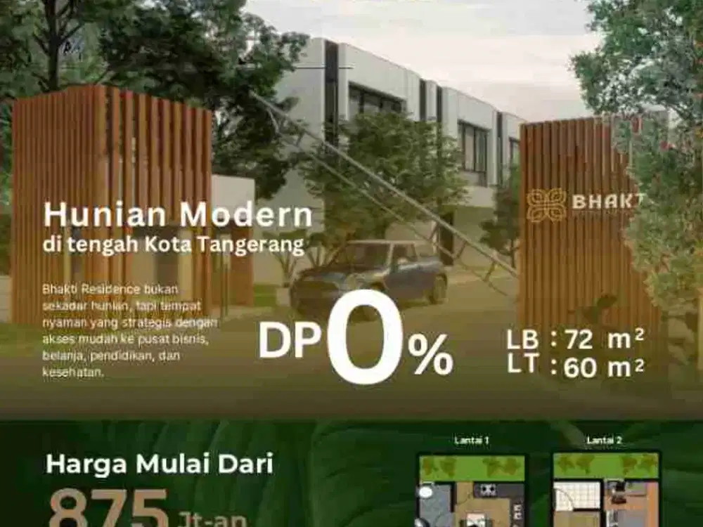 Rumah baru KPR tanpa DP ready stok nempel Graha raya pinang