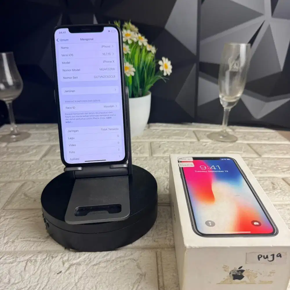 Iphone X 256gb Ex inter regis Minus Face id aja Bisa COD