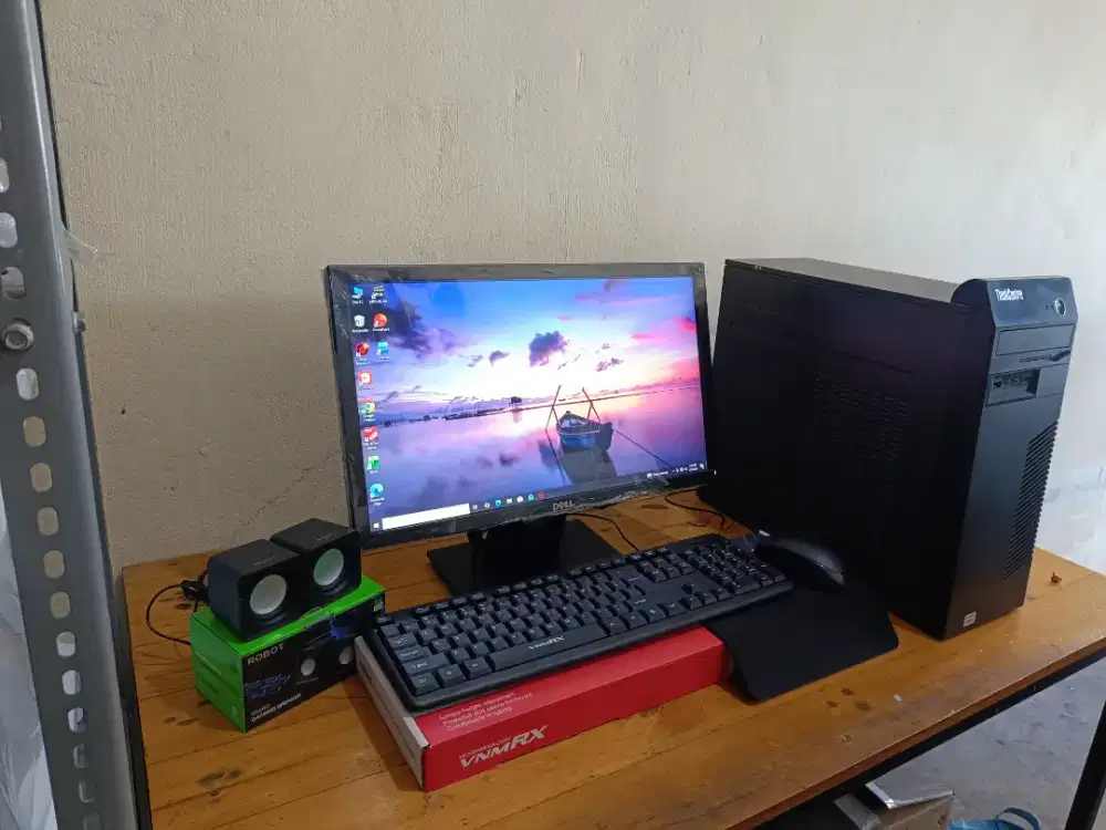 PC BUILD UP LENOVO CORE I5-2400, RAM 8GB (120+500GB) LED 20 INC