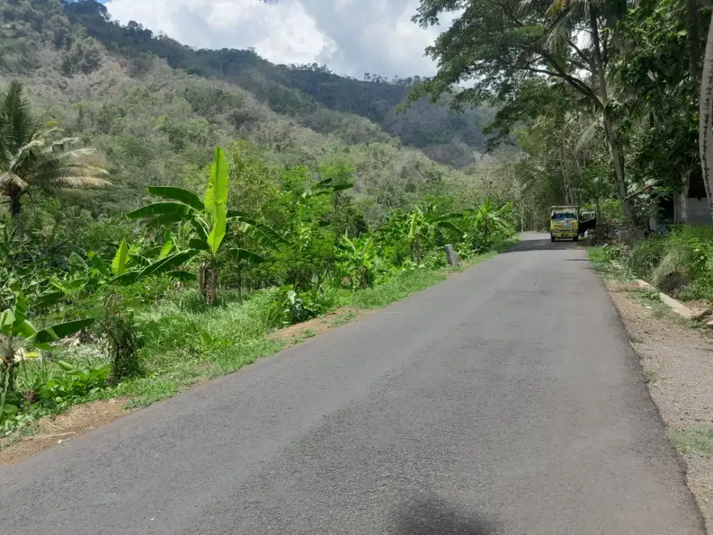 Tanah sawah berwujud pekarangan View menoreh /Paralayang Giri sembung Lokasi Pinggir jln raya Boro-Samigaluh,Banjarasri Kalibawang,Kulon Progo.JK4010