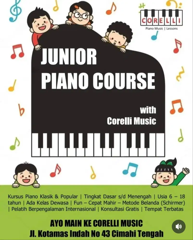 Kursus piano area Cimahi, Bandung dan Padalarang
