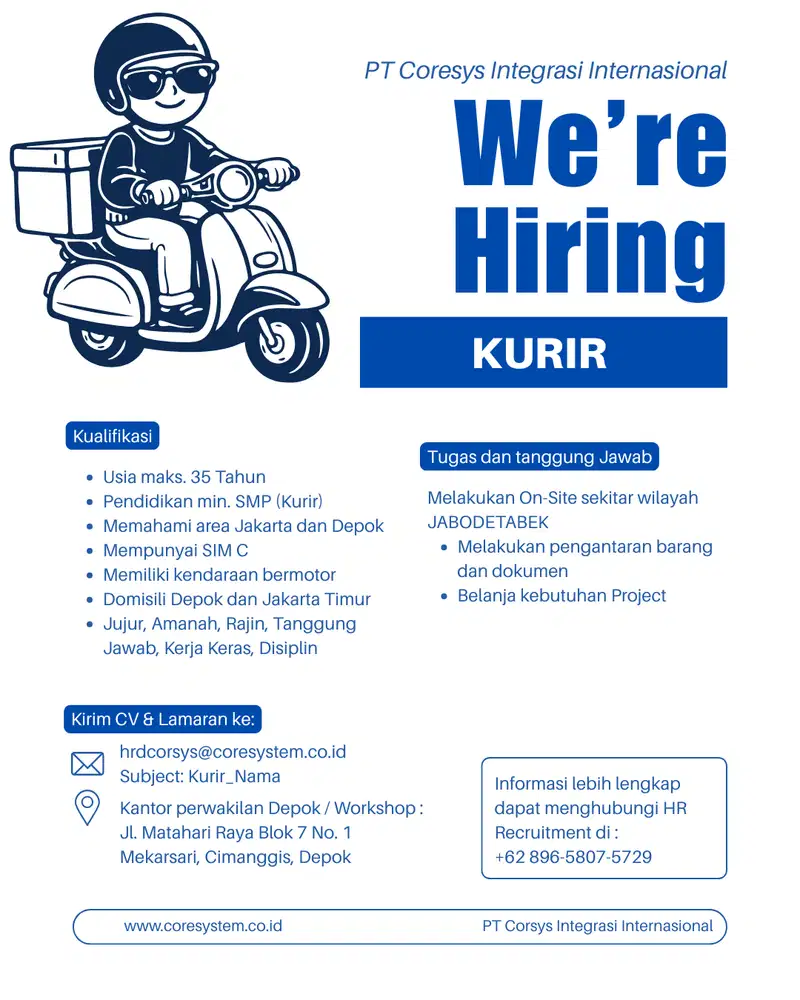 Lowongan Kerja sebagai Driver atau Kurir