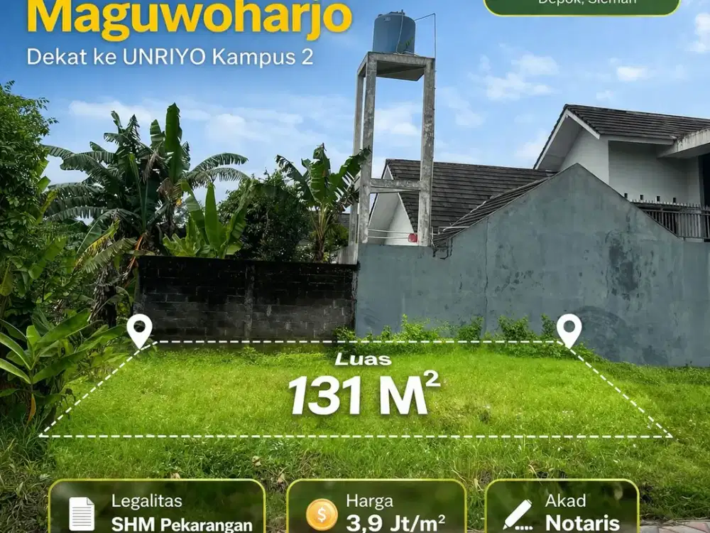 Tanah Maguwoharjo 3 menit dari  UNRIYO kampus 2