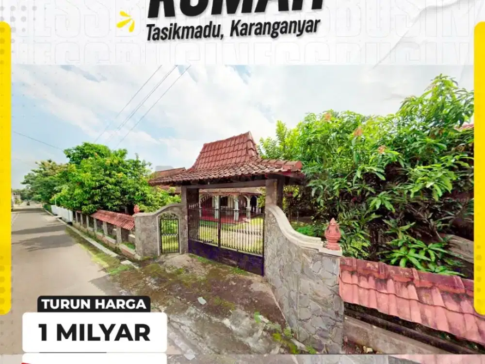 Rumah Klasik Di Tasikmadu Karanganyar Tanah Luas 738m Hanya 1 Milyar Nego!!