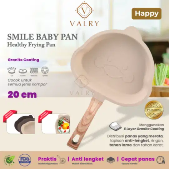 Panci MPASI Bayi Smile Baby Pan Anti Lengket Motif Lucu All Kompor