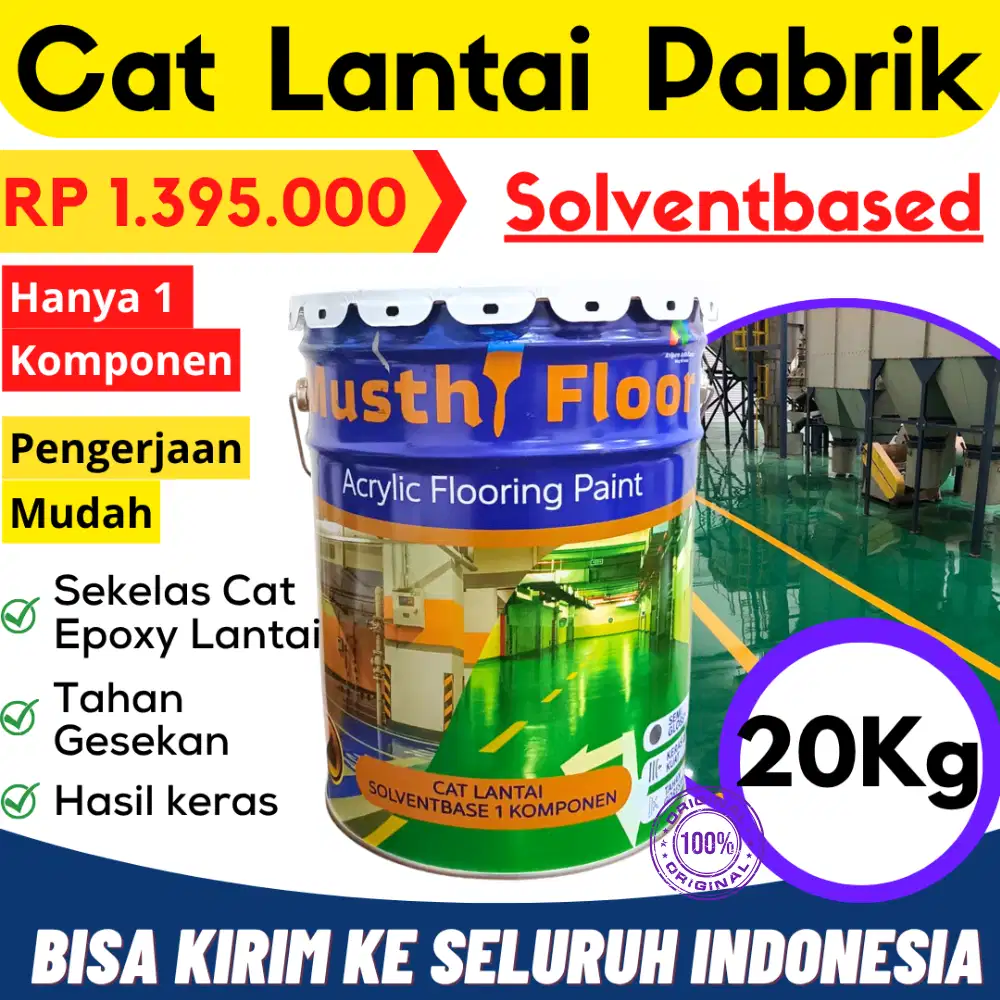 Cat Epoxy Lantai 20 Kg Mengkilap Keras Untuk Pabrik & Parkiran Jakarta