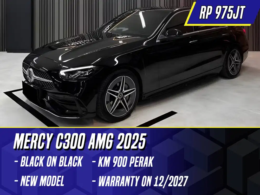 Mercedes Benz C300 AMG 2025 NIK 2024 Black Hitam Mercy C 300