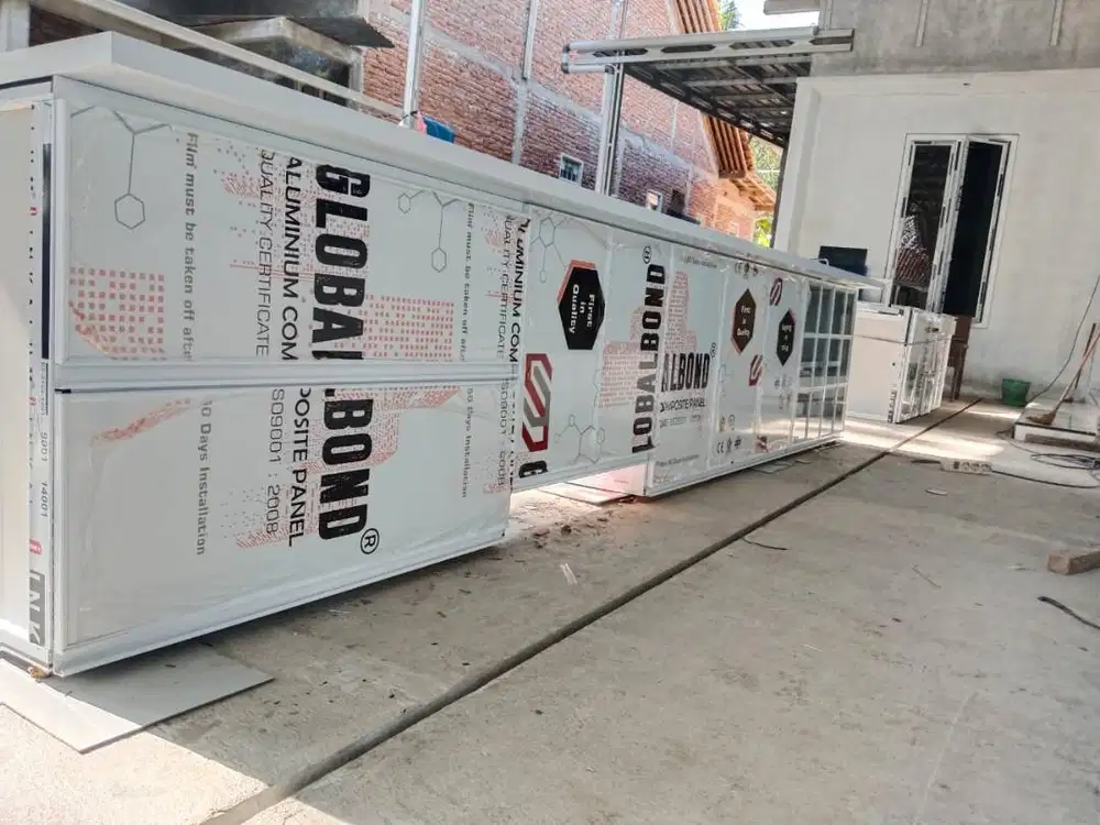 Bengkel kitchen set almunium minimalis.