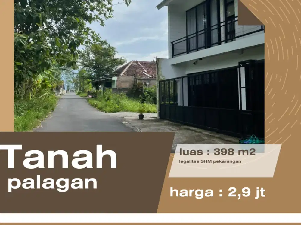 Tanah Pekarangan Jl. Palagan km 11, Lingkungan Perumahan & Pemukiman, udara sejuk asri lingkungan Nasionalis