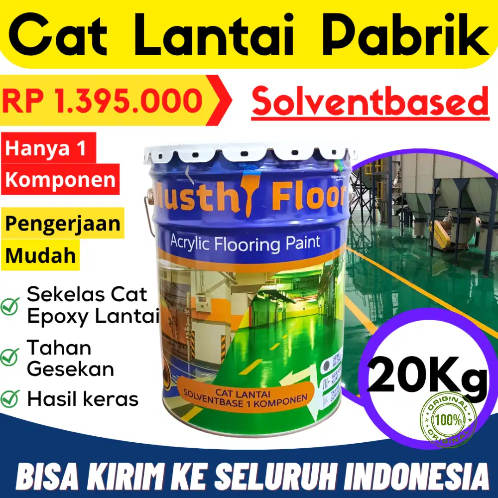 Cat Lapangan Tenis Indoor Outdoor 20Kg Anti Licin Tahan Cuaca Bandung