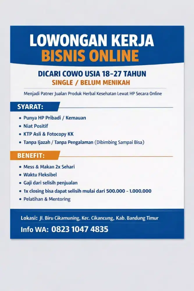 Lowongan kerja Distributor personal branding