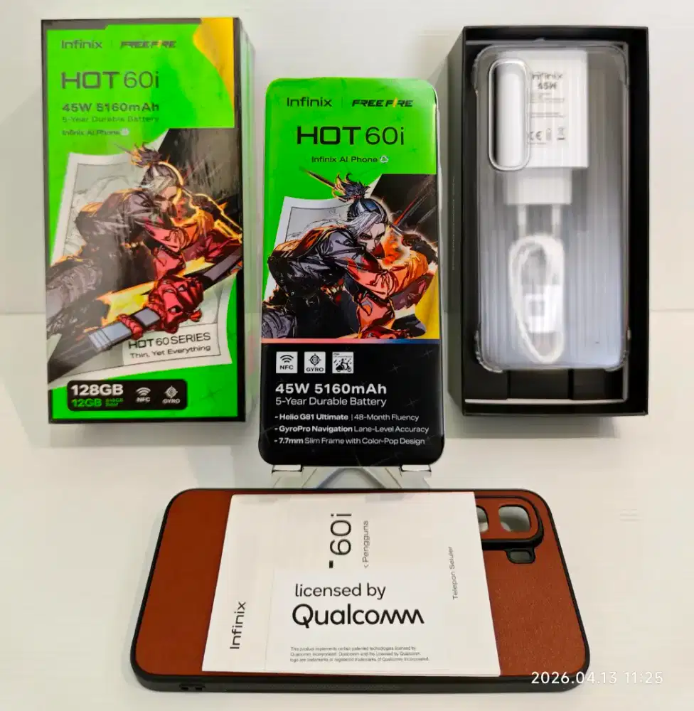 Infinix Hot 60I 4G 6/128 Gb Likenew100% Garansi 04 april 2027 BS TT/BT