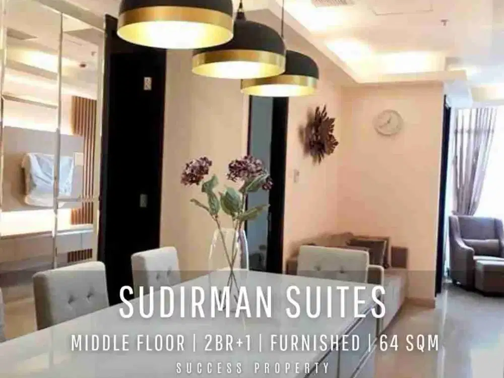 For Rent! Sudirman Suites Middle Floor 2BR +1 Middle Floor Fully Furnished