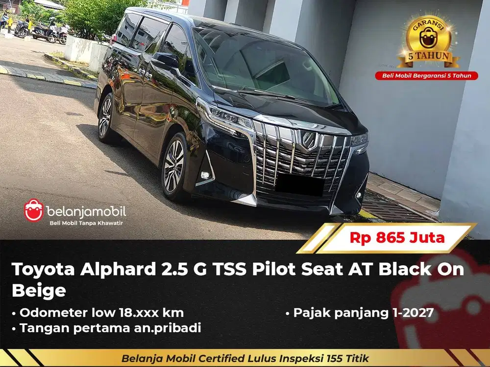[ LOW KM 18RB ] Toyota Alphard 2.5 G TSS Pilot Seat AT 2023/2024