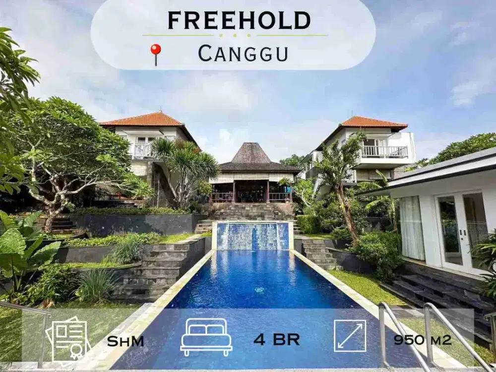 Traditional Meets Modern Villa with Rice Field View in Canggu