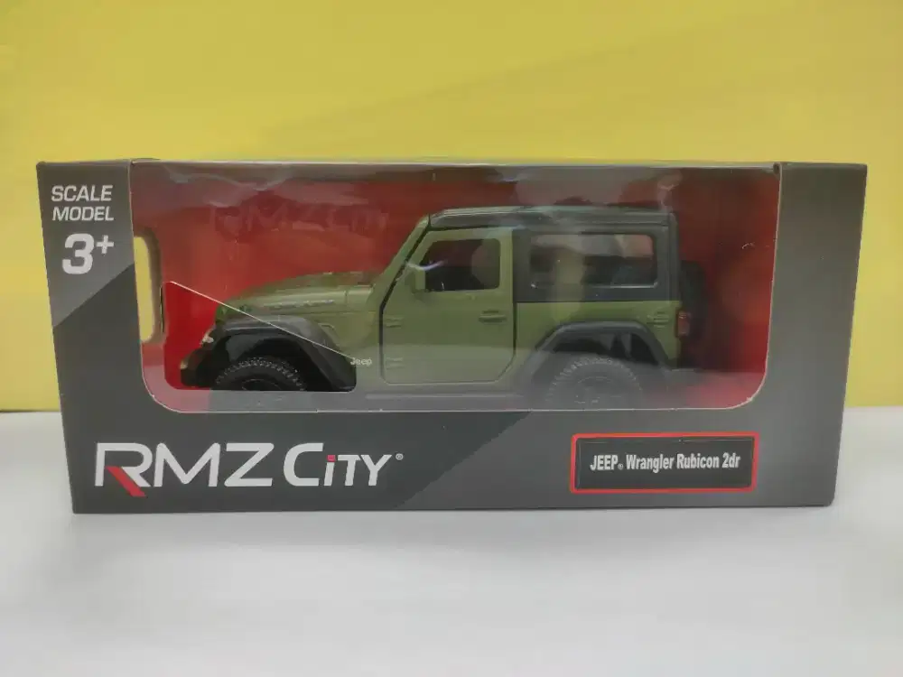 Miniatur diecast Jeep Wrangler Rubicon merk RMZ skala 32
