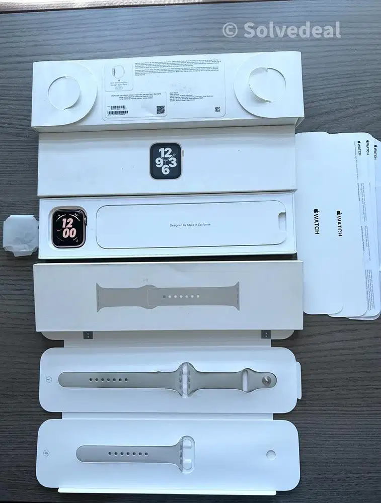 Apple Watch SE 2 44mm Ibox Original — Gold / Starlight Mulus Fullset