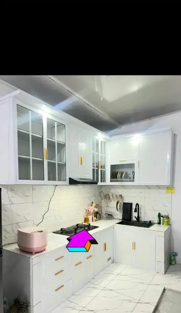 Kitchenset almunium acp ,tahan air,anti rayap / bdl