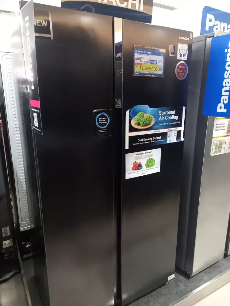 HITACHI REFRI SIDE BY SIDE 552 LITER GRAY