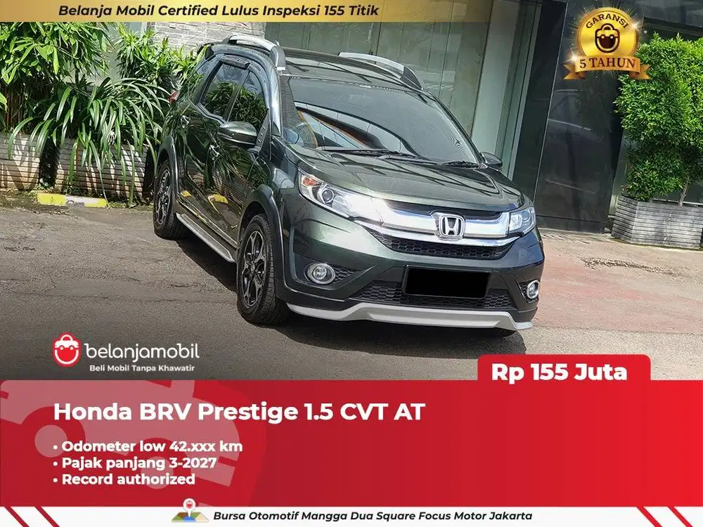 [ GARANSI 5TH ] Honda BRV BR-V BR V Prestige 1.5 CVT AT 2017 2018