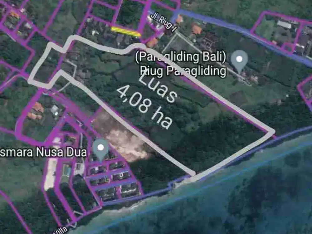 loss tebing pantai nusa dua!! 4 hektar tanah di jual