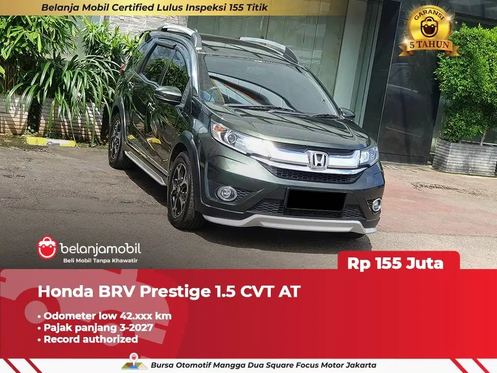 [ GARANSI 5TH ] Honda BRV BR-V BR V Prestige 1.5 CVT AT 2017 2018