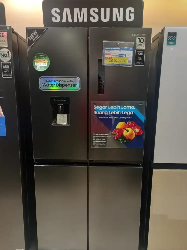 SAMSUNG REFRIGERATOR 4 DOOR 466 LITER BLACK