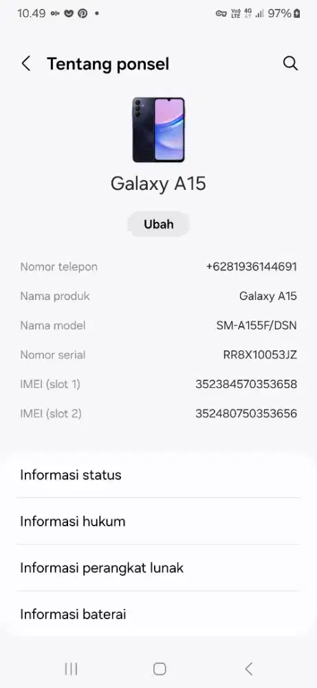 Samsung A15 8/256 ori sein