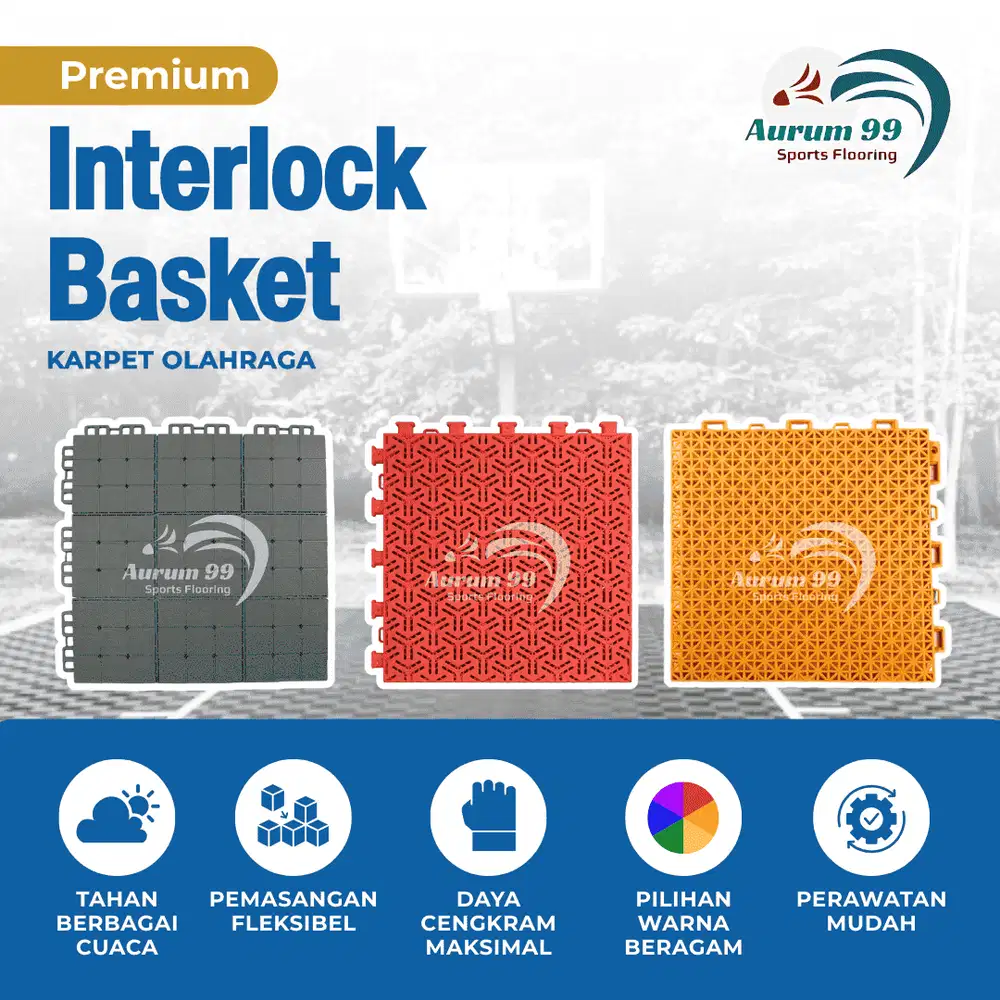 Interlock Basketball - Lantai Basket Outdoor | Lantai Lapangan Basket